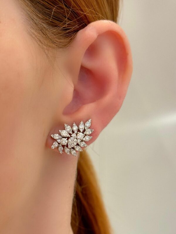 Par de brincos Ear Cuff de diamantes. - Imagem 2